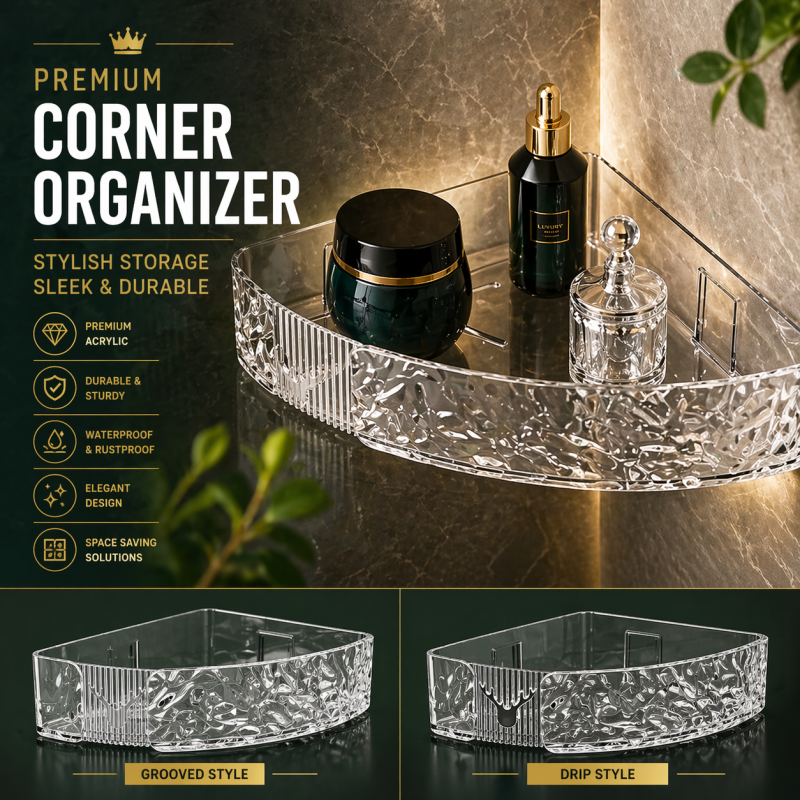 Bathroom Corner Shelf Wall Organizer