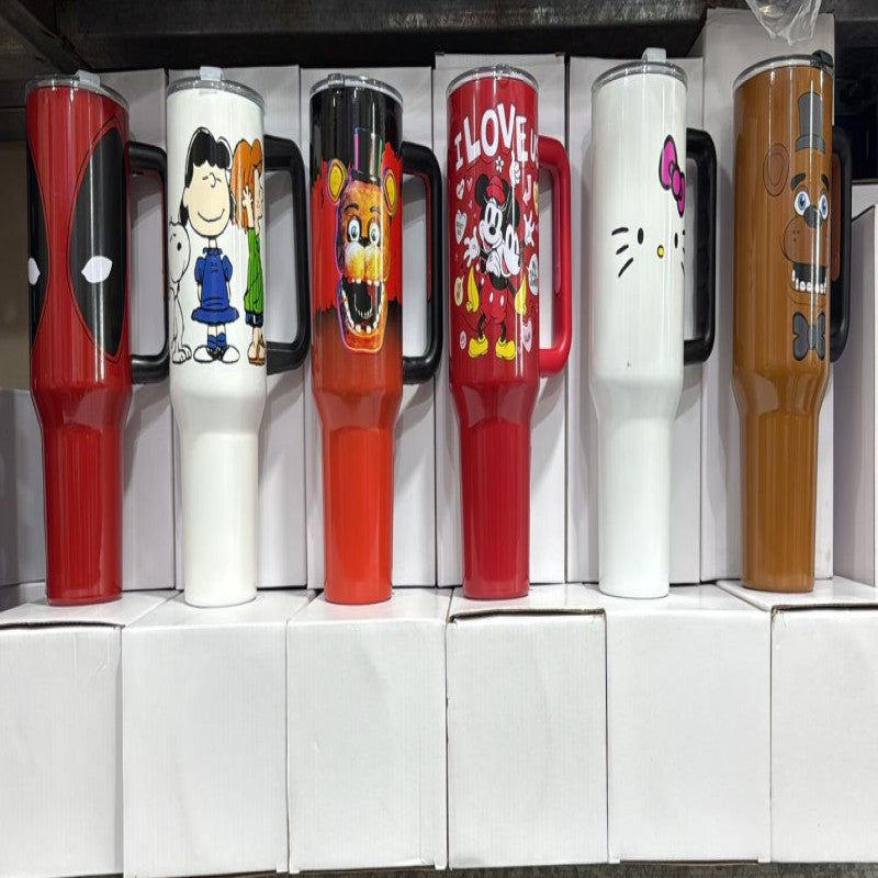 Stainless Steel Tumbler with Handle & Lid