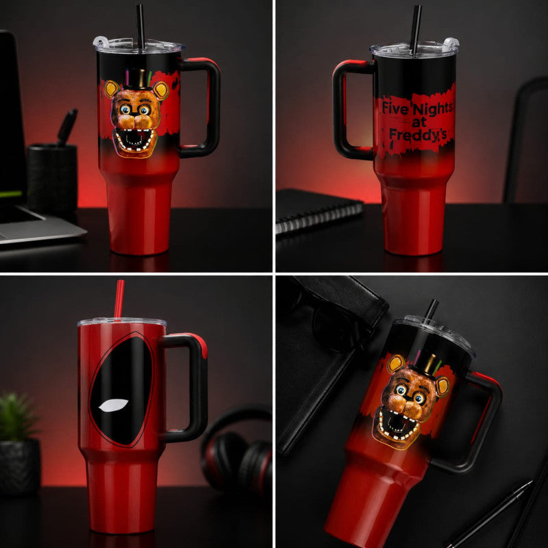Stainless Steel Tumbler with Handle & Lid