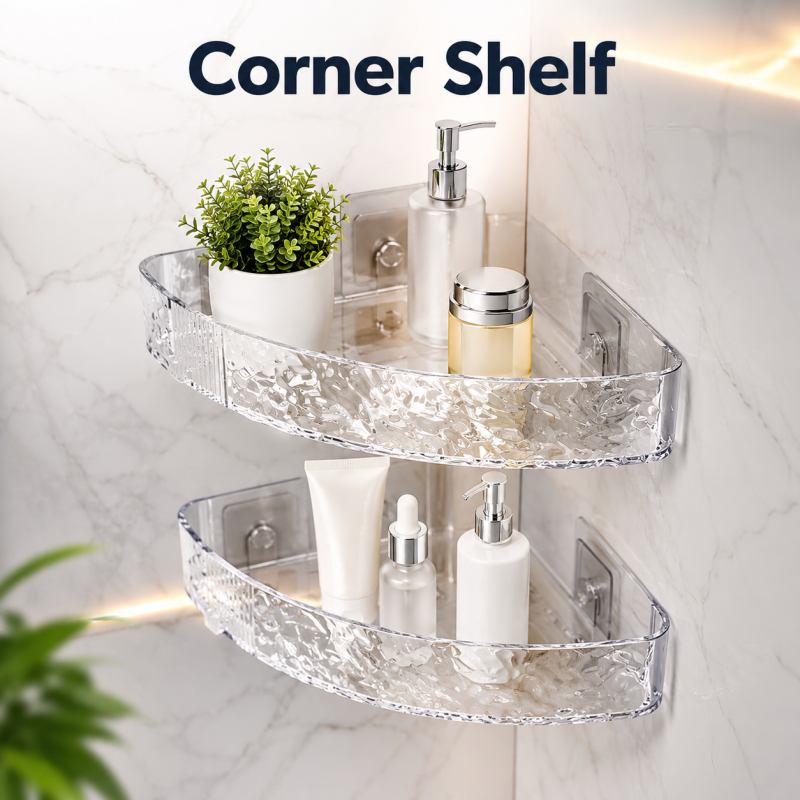 Bathroom Corner Shelf Wall Organizer