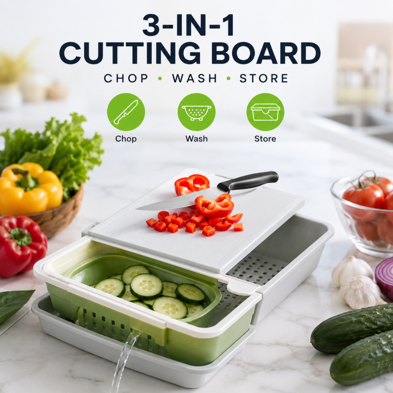 3-in-1 Vegetable Cutter & Drum Grater